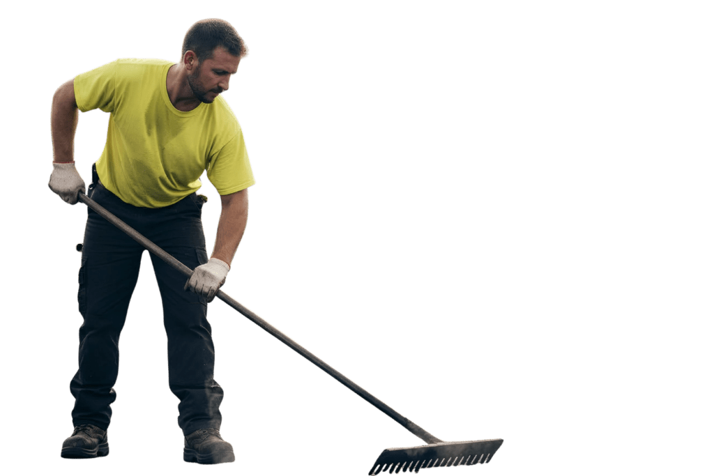 Expert Paver spreading fresh asphalt